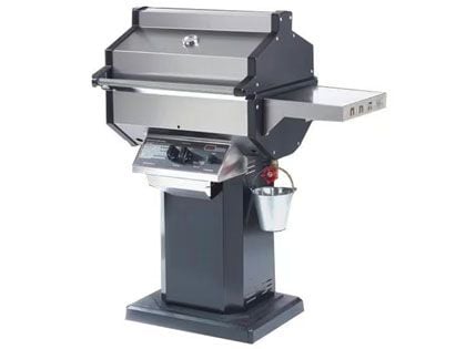 Phoenix Stainless Steel Gas Grill Head On Black Aluminum Patio Base