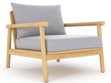 Seville Teak Club Chair with Granite Grey Cushions