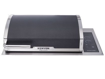 Kenyon Signature 2-Zone Built-In 3000 Watt 240V Electric Grill with Black Carbon Fiber Hood & IntelliKEN Touch Control 