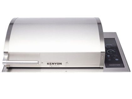 Kenyon Signature 2-Zone Built-In 3000 Watt 240V Electric Grill with Stainless Steel Hood & IntelliKEN Touch Control 