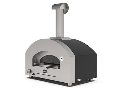 Alfa Futuro 4 Pizze 44-Inch Gas Pizza Oven - Wrinkle Black