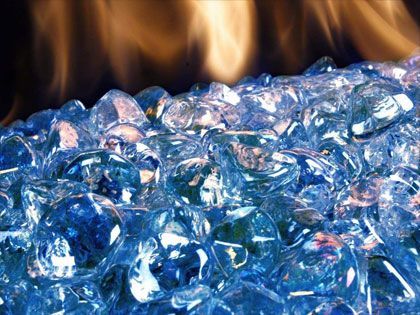 American Fyre Designs Diamond Nugget Fire Glass - Steel Blue