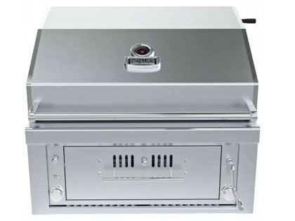 Sunstone Series 30-Inch Gas-Hybrid Single Zone 2 Burner Charcoal/Wood Burning Gas Grill with Infrared Burner