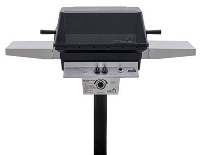 PGS T-Series T40 Commercial Cast Aluminum Gas Grill With Timer On In-Ground Post