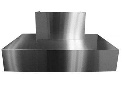 Trade-Wind 42-Inch 1200 CFM T-Shaped Outdoor BBQ Wall Hood with Extended Duct Cover - Stainless Steel