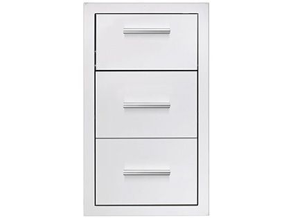Summerset 17-Inch Stainless Steel Flush Mount Double Access Drawer With Paper Towel Holder
