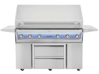 Twin Eagles Eagle One 54-Inch 4-Burner Gas Grill with Sear Zone & Two Infrared Rotisserie Burners On Deluxe Cart