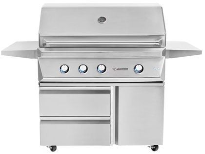 Twin Eagles 42-Inch 3-Burner Gas Grill with Infrared Rotisserie Burner On Deluxe Cart