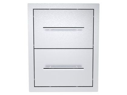 Sunstone Texan Series 16-Inch Stainless Steel Double Drawers
