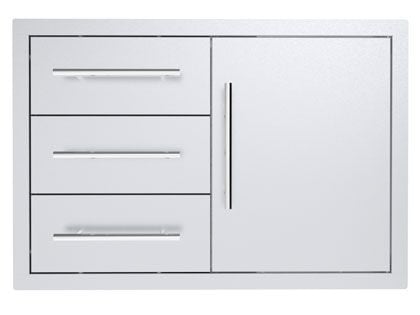 Sunstone Texan Series 30-Inch Stainless Steel Triple Drawer & Door Combo