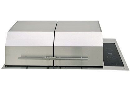 Kenyon Texan 2-Zone Built-In 3000 Watt 240V Electric Grill With Two Zone Split Lid, Mounting Holes & Lite Touch Control 