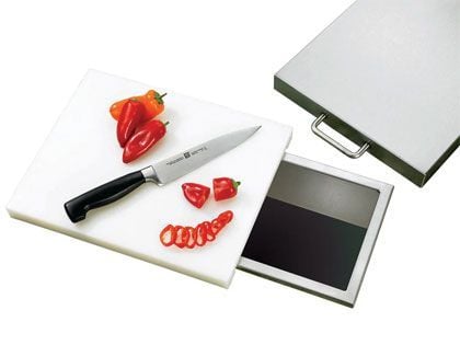 TrueFlame 14" x 10" Trash Chute & Cutting Board with Lid