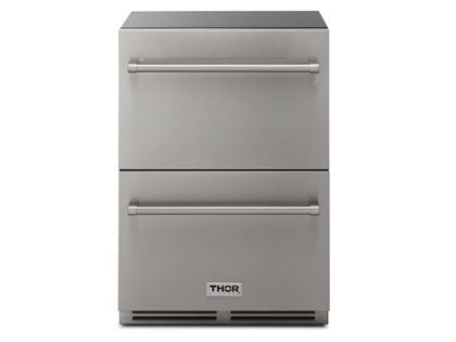 THOR Kitchen 24-Inch Indoor Outdoor Double Drawer Refrigerator