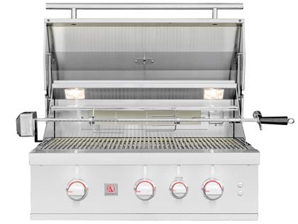 Summerset TRL Pro 32-Inch 3 Burner Built-In Gas Grill With Rear Infrared Burner and Rotisserie Kit