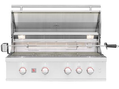 Summerset TRL Pro 40-Inch 4 Burner Built-In Gas Grill With Rear Infrared Burner and Rotisserie Kit
