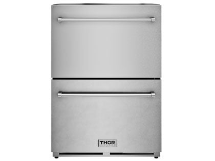 THOR Kitchen 24-Inch Indoor Outdoor Double Drawer Freezer