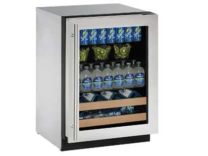 U-Line 2000 Series 24-Inch 4.9 Cu. Ft. Beverage Center - Stainless Steel