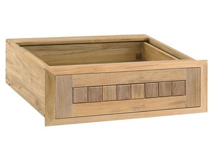 Pacific Teak Millworks 24-Inch Cottage Panel Teak Wood Single Drawer