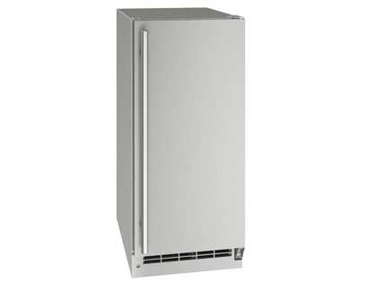 U-Line 15-Inch 25 Lb. Outdoor Rated Crescent Ice Maker - Stainless Steel