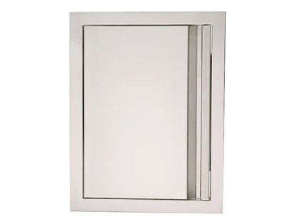 RCS Valiant Series 17-Inch Stainless Steel Vertical Single Access Door with Soft Close - Left Hinge