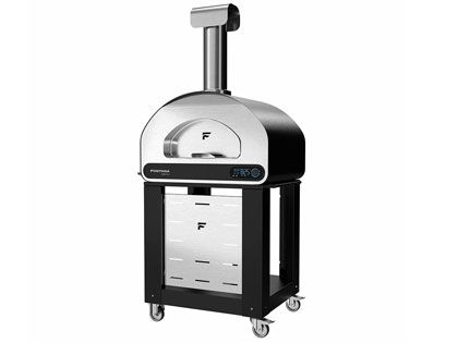 Volta 70 Hybrid Gas & Wood-Fired Pizza Oven with Smart WiFi Control Module & Dual Food Probes on Cart - Black