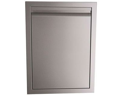 RCS Valiant Series 20-Inch Roll-Out Stainless Steel Double Trash / Recycling Bin