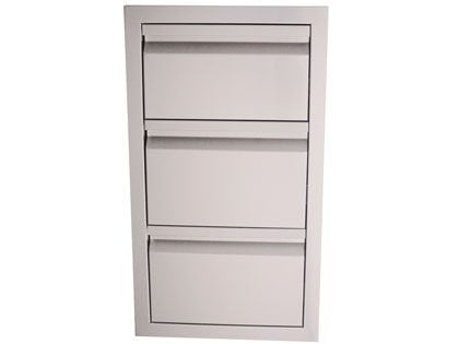 RCS Valiant Series 17-Inch Stainless Steel Triple Access Drawer