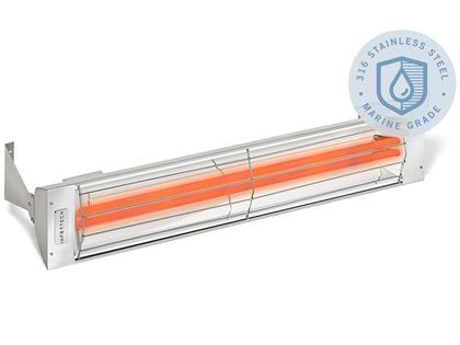 Infratech WD-Series 39-Inch 5000W Marine Grade Dual Element Electric Infrared Patio Heater - Stainless Steel
