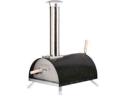 WPPO Le Peppe Portable Wood Fired Pizza Oven with Peel - Black