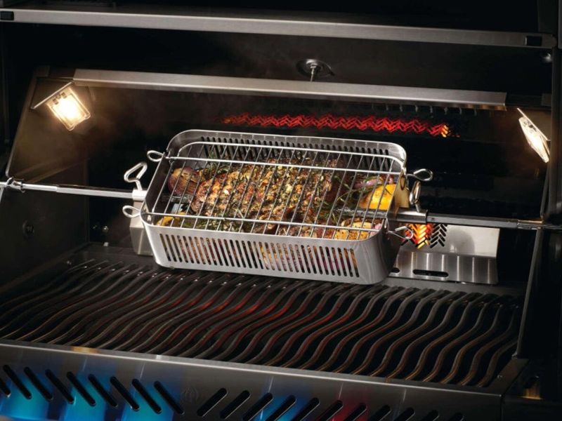 Napoleon Adjustable Stainless Steel Rotisserie Basket | Napoleon