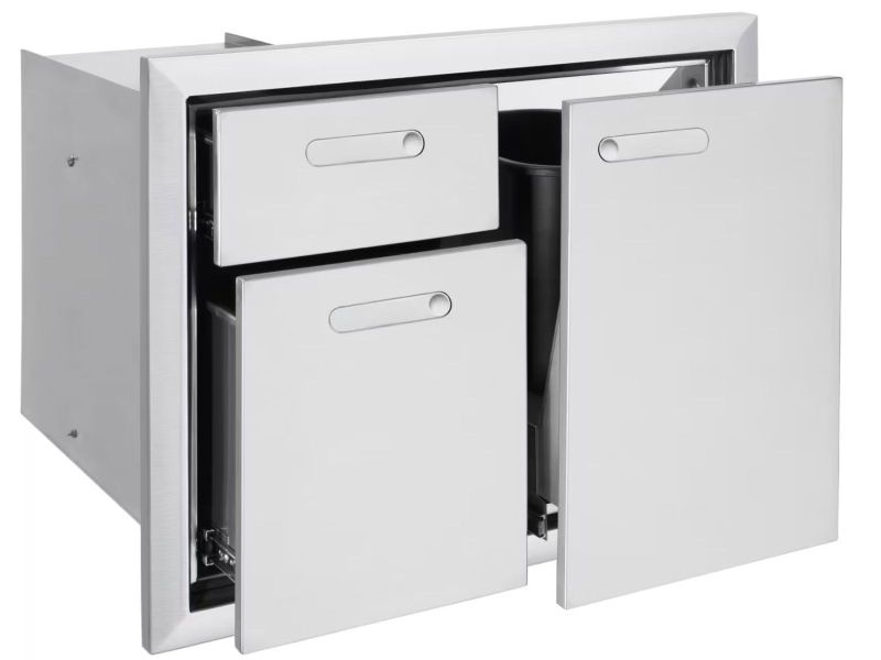 Lynx Ventana Trash Center and Double Drawers - Thumbnail 2