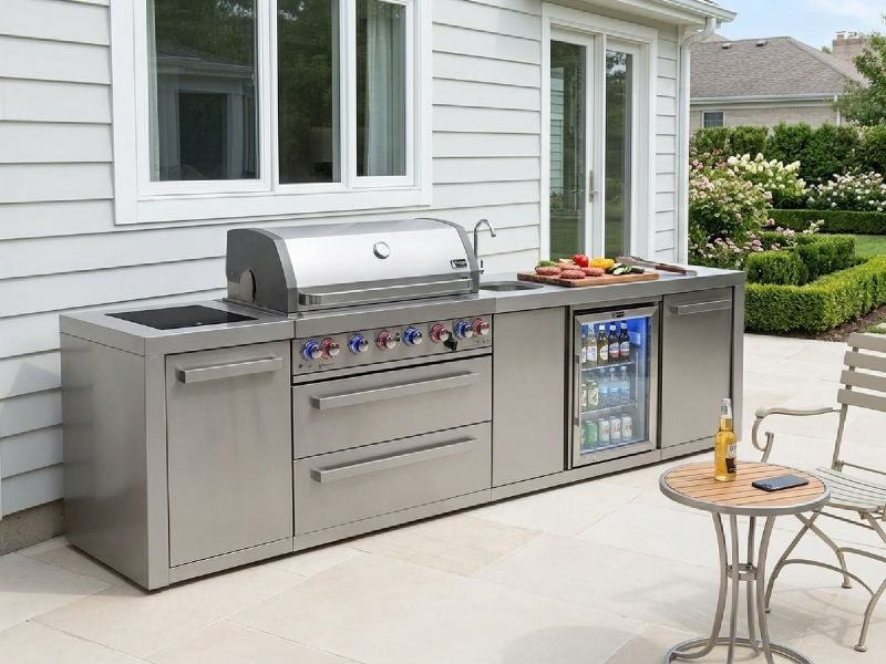 MAi805-DBEV Mont Alpi Natural Gas, Propane Grill BBQ Island | 132