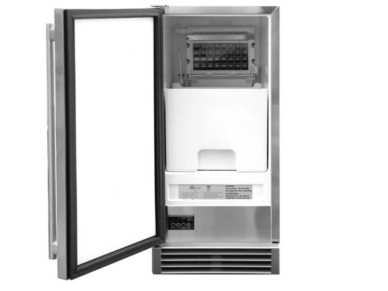 TrueFlame 15-Inch UL Outdoor Rated Nugget Ice Maker with Stainless