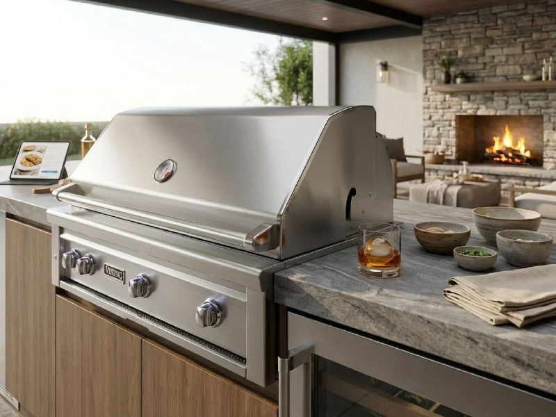 ☆GW Sale！イタリア製 BBQコンロ Vertigo Basic Viking 5-Series VQGI5361LSS, VQGI5361NSS | Built-In Gas Grill | 3