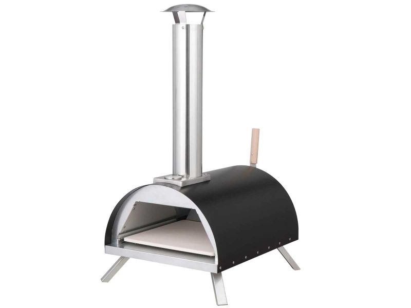 WPPO Le Peppe Portable Wood Fired Pizza Oven with Peel - Black