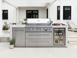 Mont Alpi 6-Burner Deluxe Outdoor Kitchen Island | Built-In