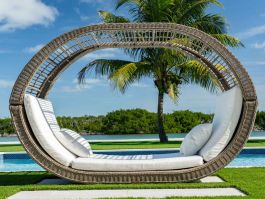 Panama Jack Haven Aluminum Wintech Gray Fiber Outdoor Daybed