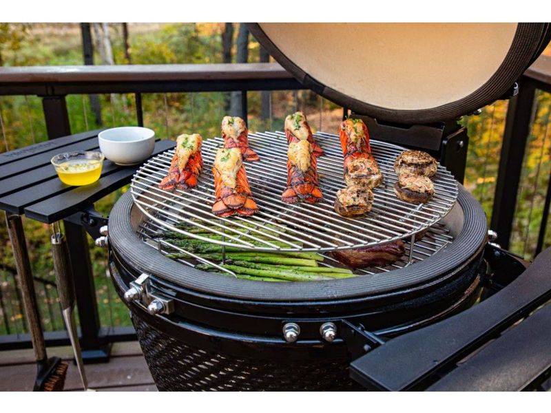 【札幌市内近郊限定自社配送のみ】LOUISIANA GRILLS セラミック製炭焼きグリル ブルー BBQコンロ 中古品 藻岩倉庫保管 22