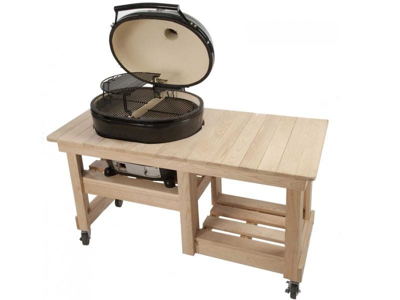 Primo Grills Oval XL Cypress Table Ceramic