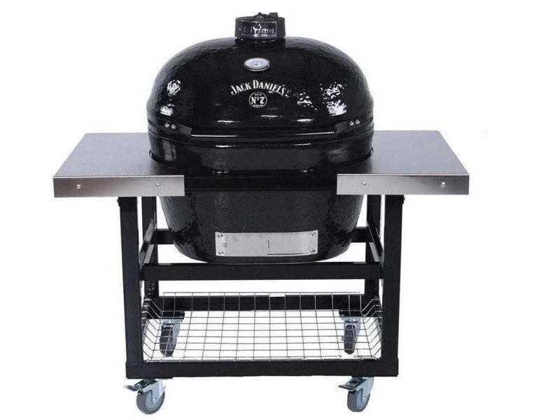 Primo Grills Jack Daniels Oval XL Steel Cart Stainless Side Tables - Main Image