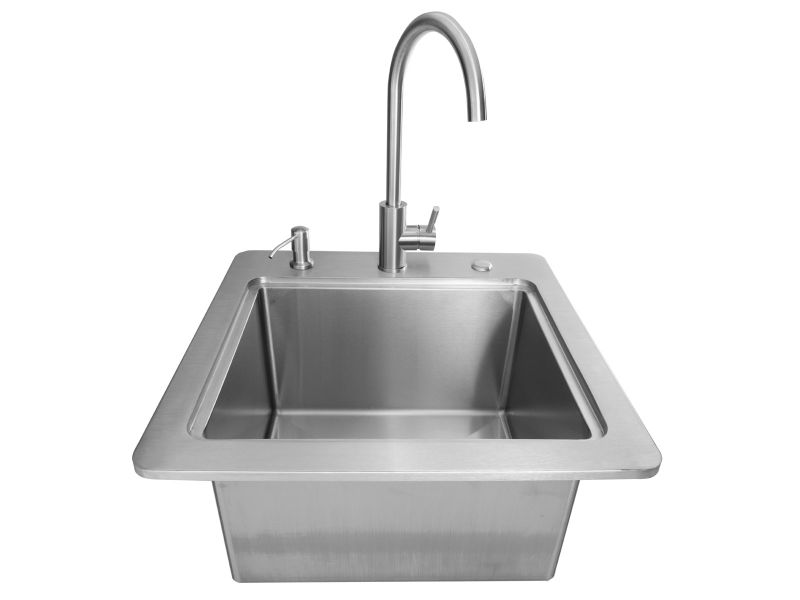 Coyote 21-Inch Sink With Faucet, Drain, Soap Dispenser |C3SINKF21