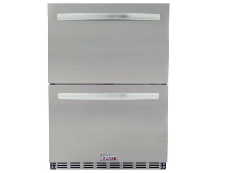Blaze 23.5-Inch 5.1 Cu. Ft. Outdoor Rated Stainless Steel Double Drawer Refrigerator
