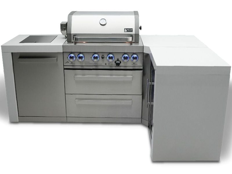 Luxury Outdoor Kitchen Islands 90-Degree Corner Mont Alpi BBQ
