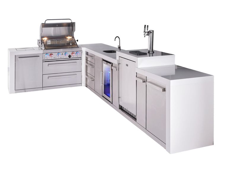 MAi400-D90KEGBEVDR Mont Alpi Natural Gas, Propane Grill BBQ Island