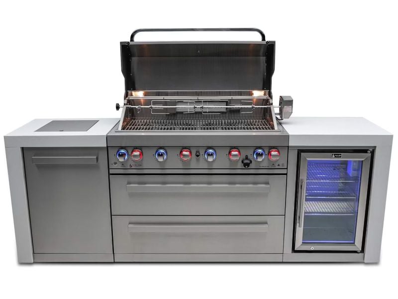 BARATTI＆MILANO  4点 Mont Alpi 6-Burner Deluxe Outdoor Kitchen Island | Built-In