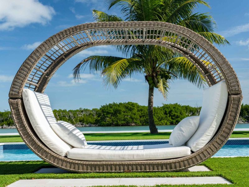 Panama Jack Haven Aluminum Wintech Gray Fiber Outdoor Daybed