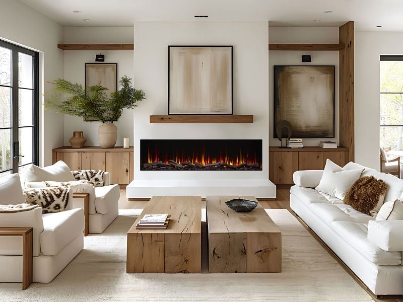 SimpliFire 78-Inch Triton 3-Sided Linear Electric Fireplace