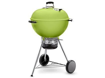 Weber Master Touch 22-Inch Charcoal Grill With Gourmet BBQ System Cooking Grate - Spring Green