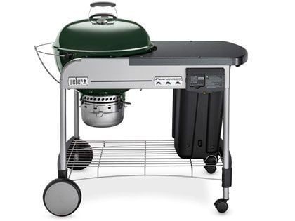 Weber Performer Deluxe 22-Inch Freestanding Charcoal Grill With Touch-N-Go Ignition - Green