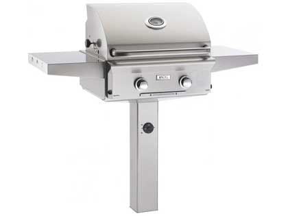 American Outdoor Grill L-Series 24-Inch 2-Burner Gas Grill On In-Ground Post 